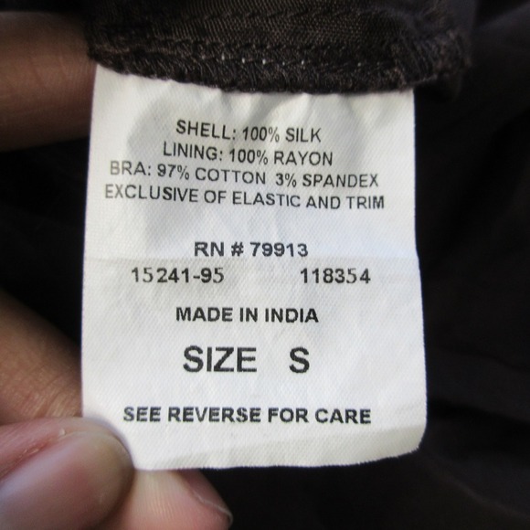 Mimi Maternity 100% Silk Dress S Paisley Print Spaghetti Strap Pregnancy 276 - Picture 6 of 14